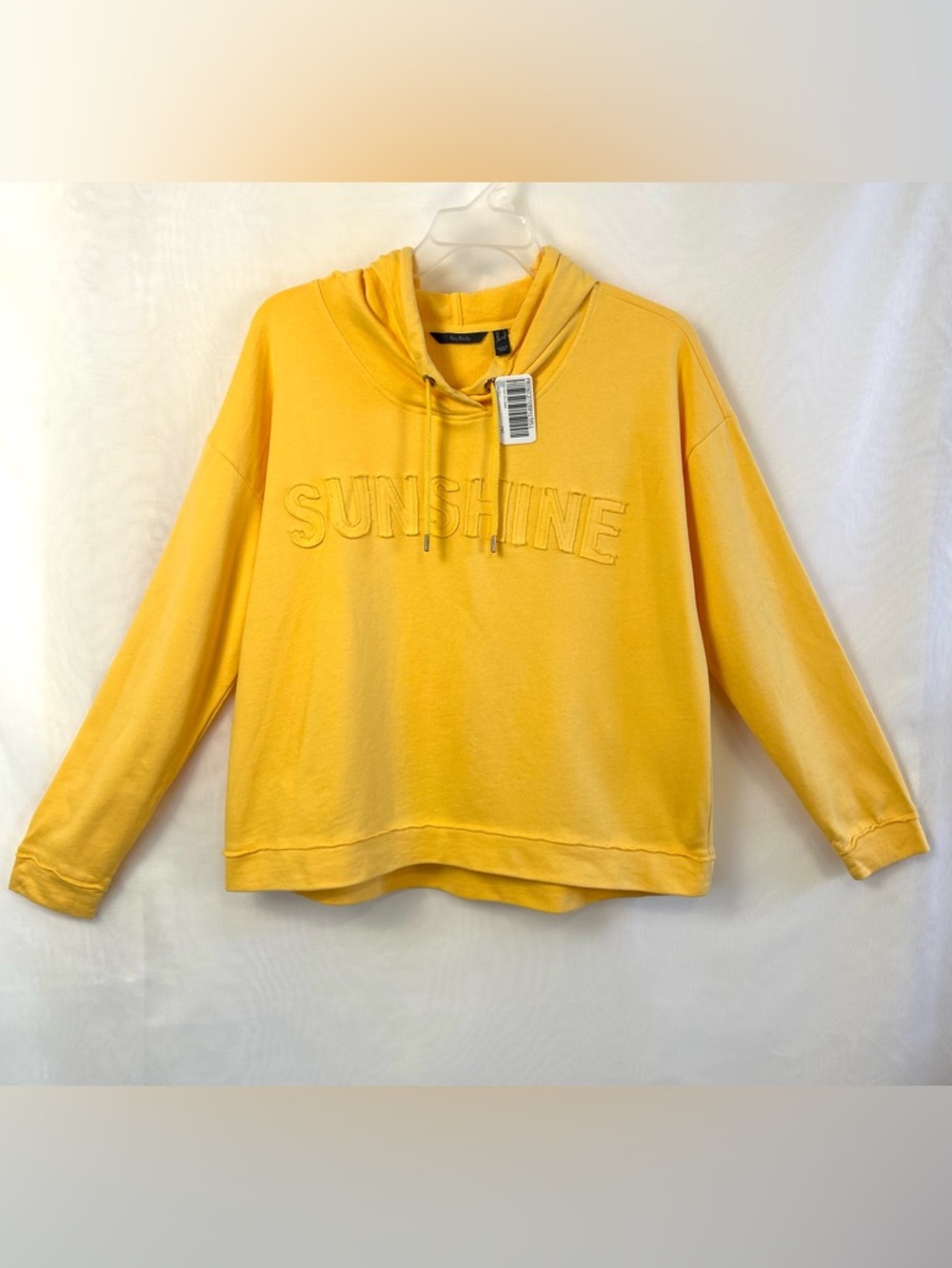New Anybody French Terry Yellow “Sunshine” Message Hoodie / Medium